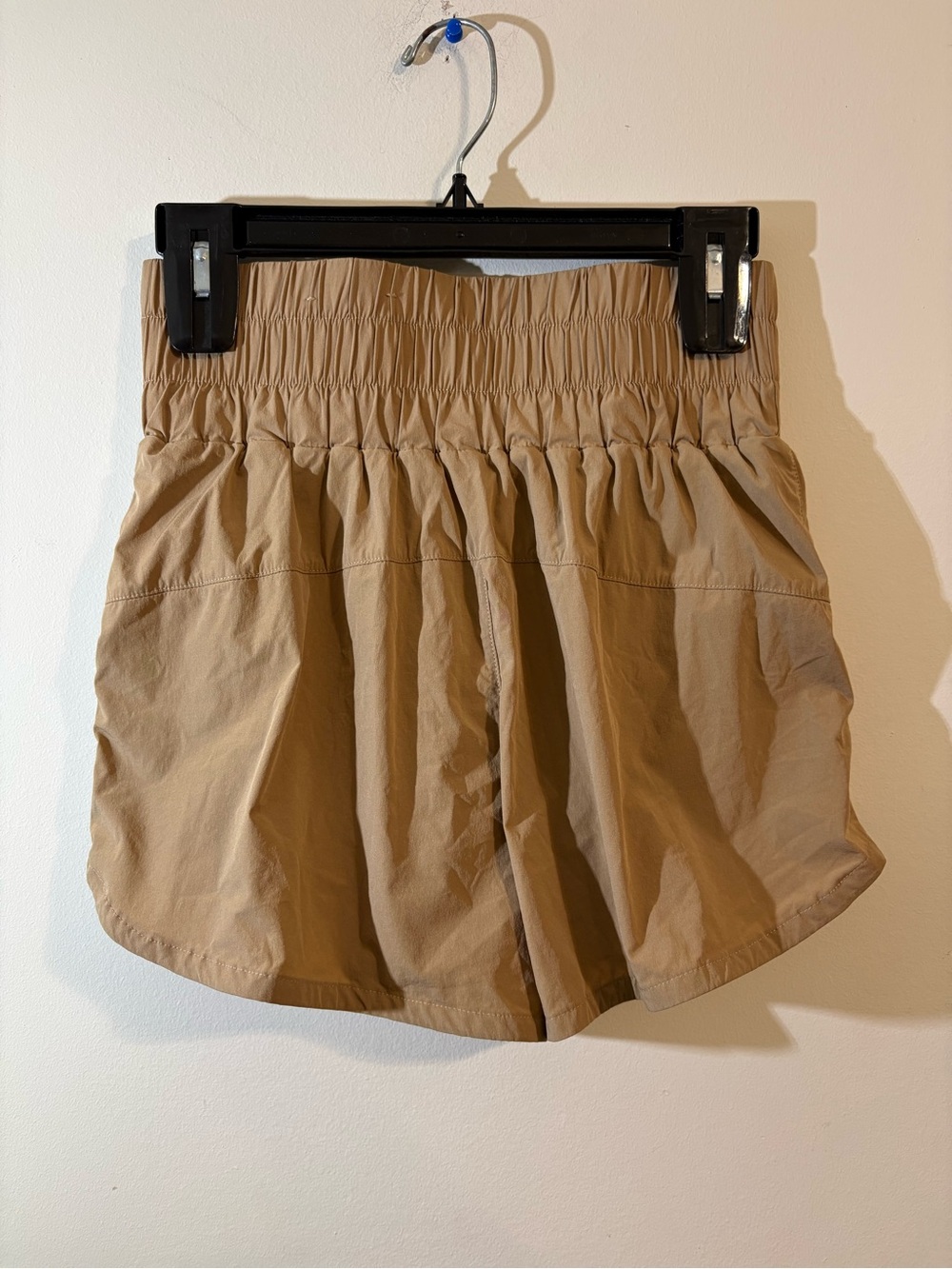 Joy lab shorts women’s extra small tan khaki High-Waist built in panty brief - Picture 2 of 9